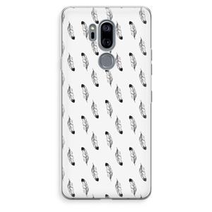 CaseCompany Pluimen: LG G7 Thinq Transparant Hoesje