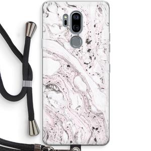CaseCompany Mengelmoes: LG G7 Thinq Transparant Hoesje met koord