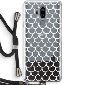 CaseCompany Dakpannetjes: LG G7 Thinq Transparant Hoesje met koord