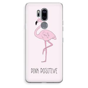 CaseCompany Pink positive: LG G7 Thinq Transparant Hoesje
