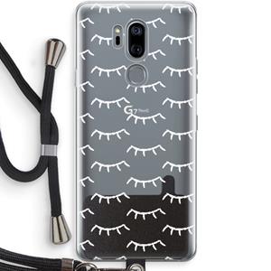 CaseCompany Wimpers: LG G7 Thinq Transparant Hoesje met koord