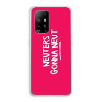 CaseCompany Neuters (roze): Oppo A94 5G Transparant Hoesje