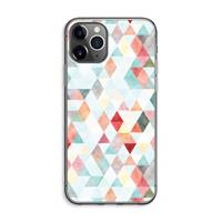 CaseCompany Gekleurde driehoekjes pastel: iPhone 11 Pro Max Transparant Hoesje