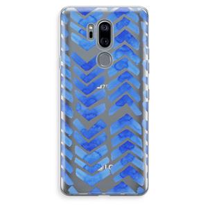 CaseCompany Blauwe pijlen: LG G7 Thinq Transparant Hoesje