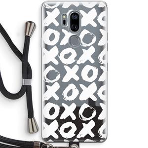 CaseCompany XOXO: LG G7 Thinq Transparant Hoesje met koord
