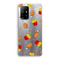 CaseCompany Chicken 'n Fries: Oppo A94 5G Transparant Hoesje