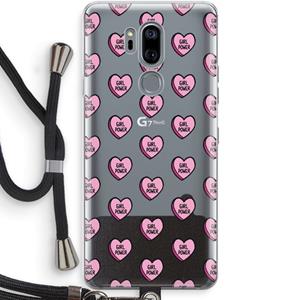 CaseCompany GIRL POWER: LG G7 Thinq Transparant Hoesje met koord