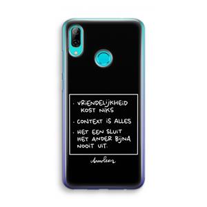 CaseCompany Mijn Motto's: Huawei P Smart (2019) Transparant Hoesje