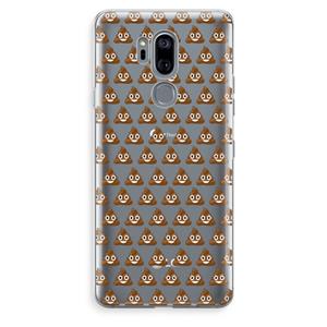 CaseCompany Poop emoji: LG G7 Thinq Transparant Hoesje