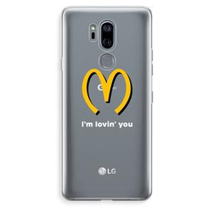 CaseCompany I'm lovin' you: LG G7 Thinq Transparant Hoesje