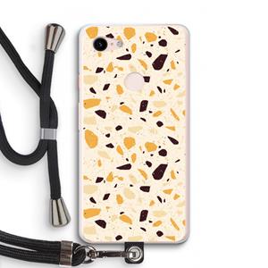 CaseCompany Terrazzo N°13: Pixel 3 XL Transparant Hoesje met koord