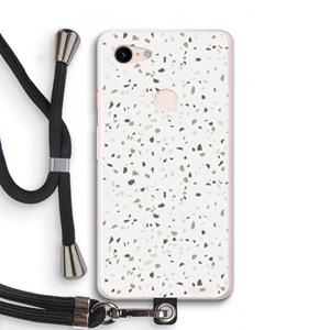 CaseCompany Terrazzo N°14: Pixel 3 XL Transparant Hoesje met koord