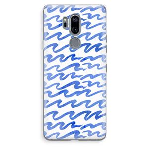 CaseCompany Blauwe golven: LG G7 Thinq Transparant Hoesje