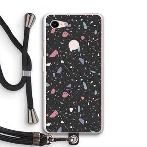 CaseCompany Terrazzo N°16: Pixel 3 XL Transparant Hoesje met koord