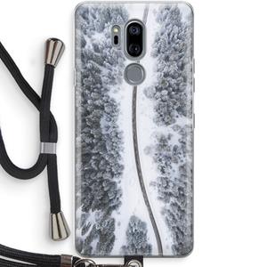 CaseCompany Snøfall: LG G7 Thinq Transparant Hoesje met koord