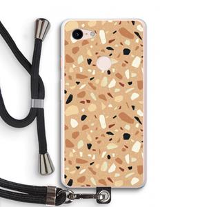 CaseCompany Terrazzo N°17: Pixel 3 XL Transparant Hoesje met koord