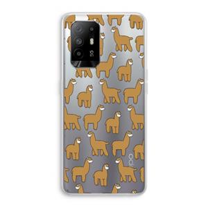 CaseCompany Alpacas: Oppo A94 5G Transparant Hoesje