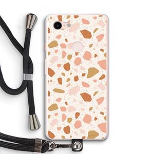 CaseCompany Terrazzo N°18: Pixel 3 XL Transparant Hoesje met koord
