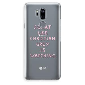 CaseCompany Christian Grey: LG G7 Thinq Transparant Hoesje