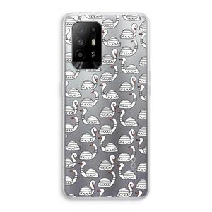 CaseCompany Zwanen: Oppo A94 5G Transparant Hoesje