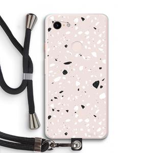 CaseCompany Terrazzo N°20: Pixel 3 XL Transparant Hoesje met koord