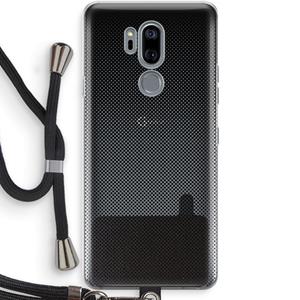CaseCompany Musketon Halftone: LG G7 Thinq Transparant Hoesje met koord