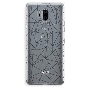 CaseCompany Geometrische lijnen zwart: LG G7 Thinq Transparant Hoesje