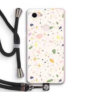 CaseCompany Terrazzo N°21: Pixel 3 XL Transparant Hoesje met koord
