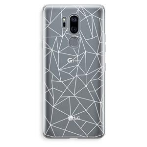 CaseCompany Geometrische lijnen wit: LG G7 Thinq Transparant Hoesje