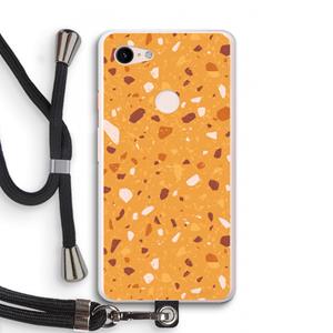 CaseCompany Terrazzo N°24: Pixel 3 XL Transparant Hoesje met koord
