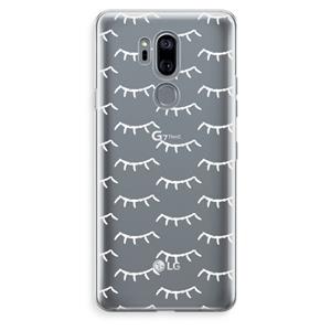 CaseCompany Wimpers: LG G7 Thinq Transparant Hoesje