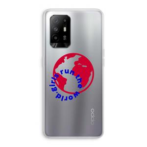 CaseCompany Run The World: Oppo A94 5G Transparant Hoesje