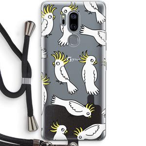 CaseCompany Papegaai: LG G7 Thinq Transparant Hoesje met koord