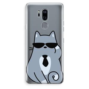 CaseCompany Cool cat: LG G7 Thinq Transparant Hoesje