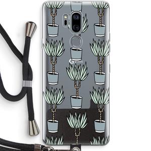 CaseCompany Boompje: LG G7 Thinq Transparant Hoesje met koord