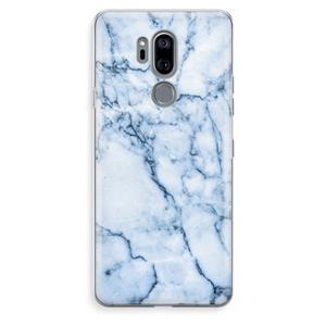 CaseCompany Blauw marmer: LG G7 Thinq Transparant Hoesje