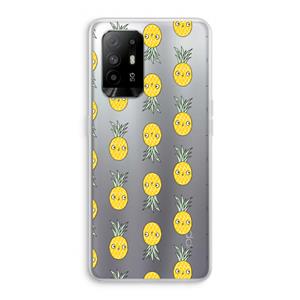 CaseCompany Ananas: Oppo A94 5G Transparant Hoesje