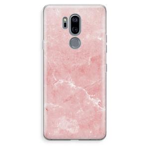CaseCompany Roze marmer: LG G7 Thinq Transparant Hoesje