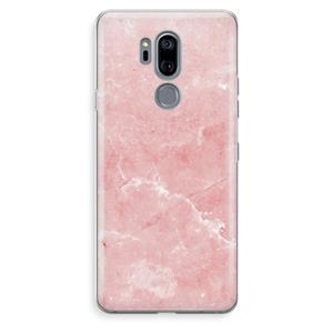 CaseCompany Roze marmer: LG G7 Thinq Transparant Hoesje