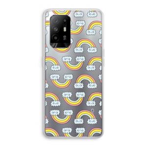 CaseCompany Regenboog: Oppo A94 5G Transparant Hoesje