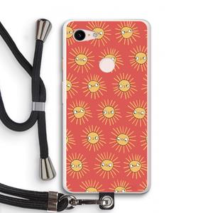 CaseCompany Zon: Pixel 3 XL Transparant Hoesje met koord