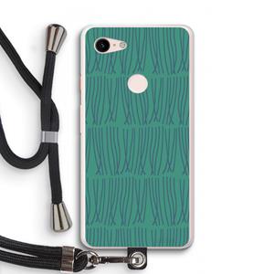 CaseCompany Swirls: Pixel 3 XL Transparant Hoesje met koord