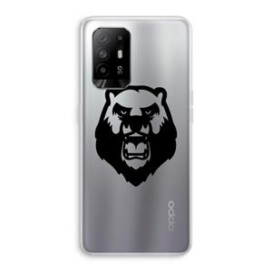 CaseCompany Angry Bear (black): Oppo A94 5G Transparant Hoesje