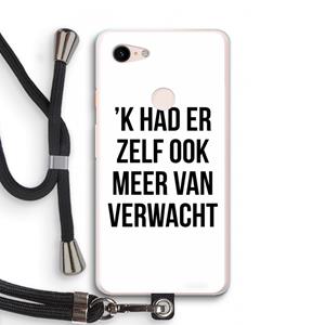 CaseCompany Meer verwacht: Pixel 3 XL Transparant Hoesje met koord