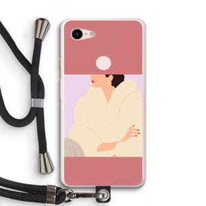 CaseCompany Cosy: Pixel 3 XL Transparant Hoesje met koord
