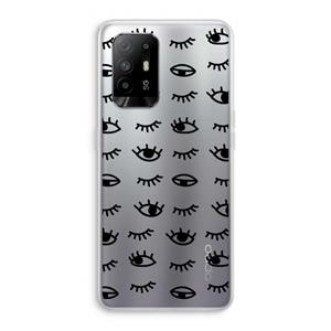 CaseCompany Eye pattern #2: Oppo A94 5G Transparant Hoesje
