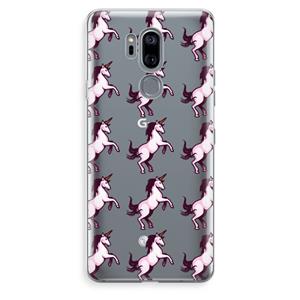 CaseCompany Musketon Unicorn: LG G7 Thinq Transparant Hoesje