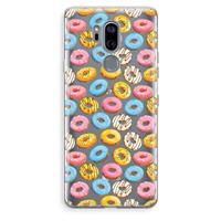 CaseCompany Pink donuts: LG G7 Thinq Transparant Hoesje