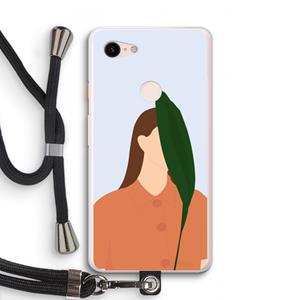CaseCompany Leaf: Pixel 3 XL Transparant Hoesje met koord