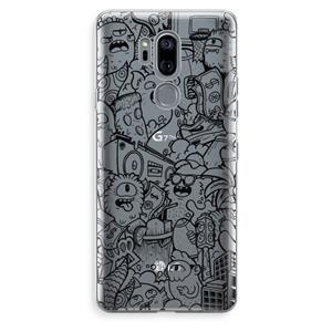 CaseCompany Vexx Black City : LG G7 Thinq Transparant Hoesje